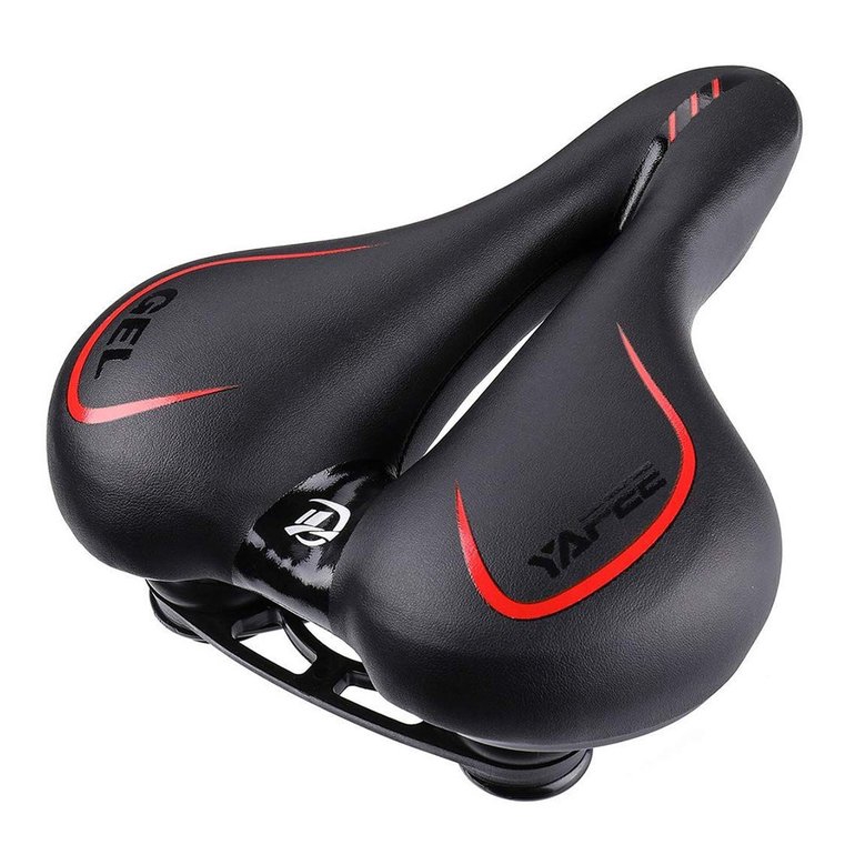 GTSA03R GTB Comfort Saddle 1057-4 With Elastomer : Black/Red