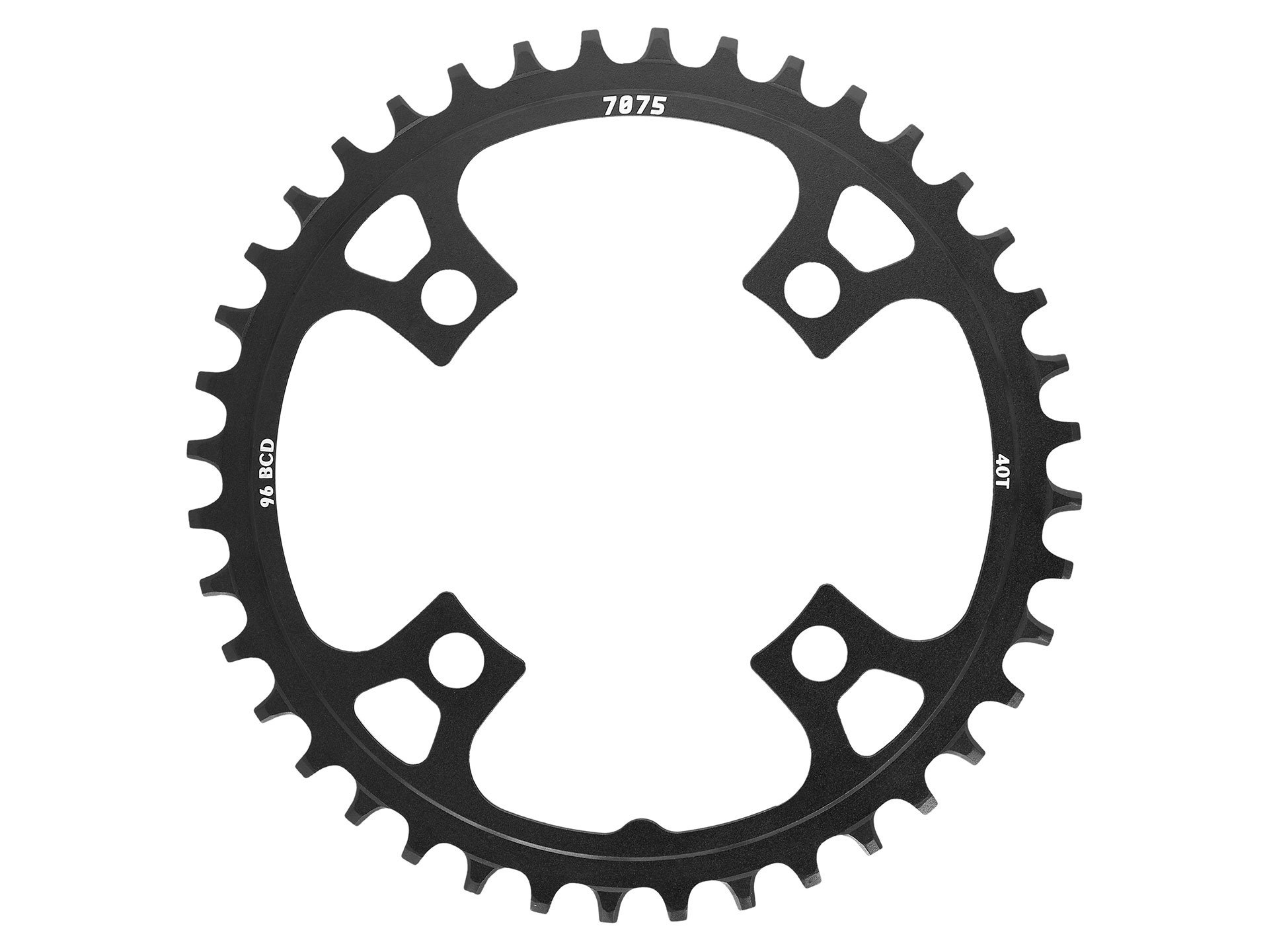 Sunrace CRMX0036 Narrow-Wide Alloy Chainring: 36T Black 96 BCD