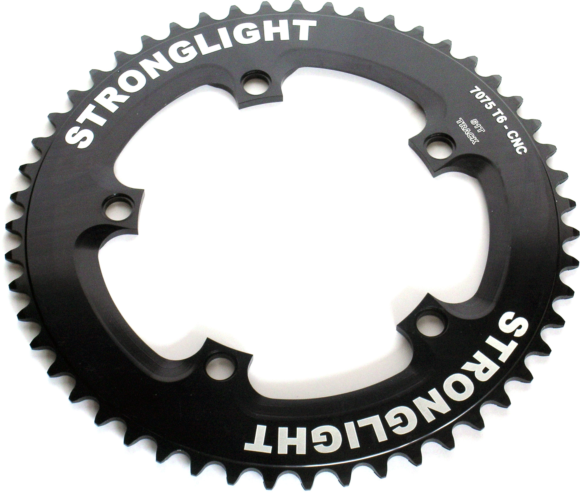 RT130Z52 Stronglight Black 52T 5-Arm/130mm Track Chainring