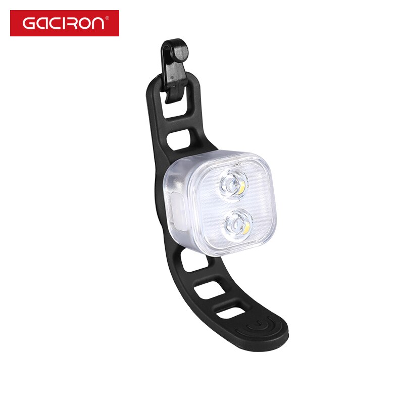 Gaciron 20 Lumens, USB Charging Bicycle Warning Light, Fully Transparent Case