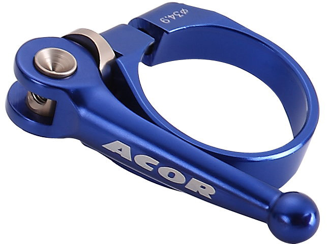 AQR212118B Acor Blue 31.8mm CNC Alloy Q/R Seat Post Clamp