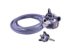CZK23 Crazy Safety Purple Leopard Cable Lock
