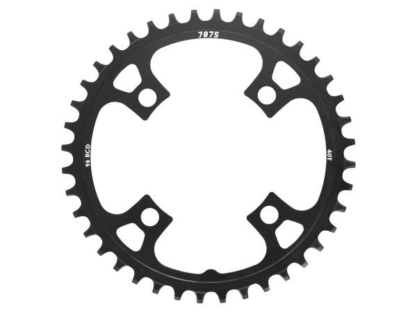 Sunrace CRMX0034 Narrow-Wide Alloy Chainring: 34T Black 96 BCD