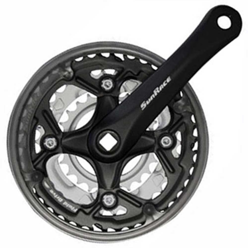 Sunrace FCM513 Chainset: 7/8 Speed 42/34/24T 152mm