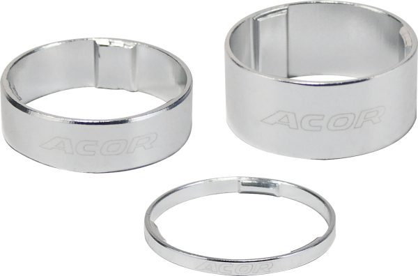 ASM271059 Acor 10mm Silver 1.1/8" Alloy Spacers (Bag Of 10)