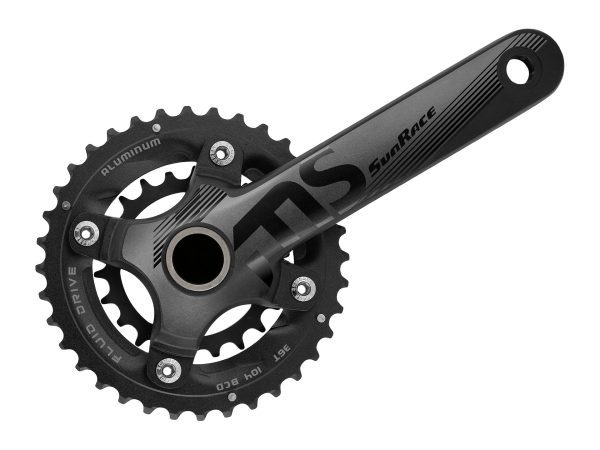 Sunrace FCMS66 Chainset: 10 Speed 36/22T 175mm With Hollowtech BB