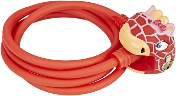 CZK13 Crazy Safety Red Giraffe Cable Lock
