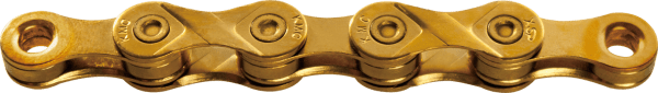 KMC X9 Ti-N 9 Speed Gold Chain, Links x 114