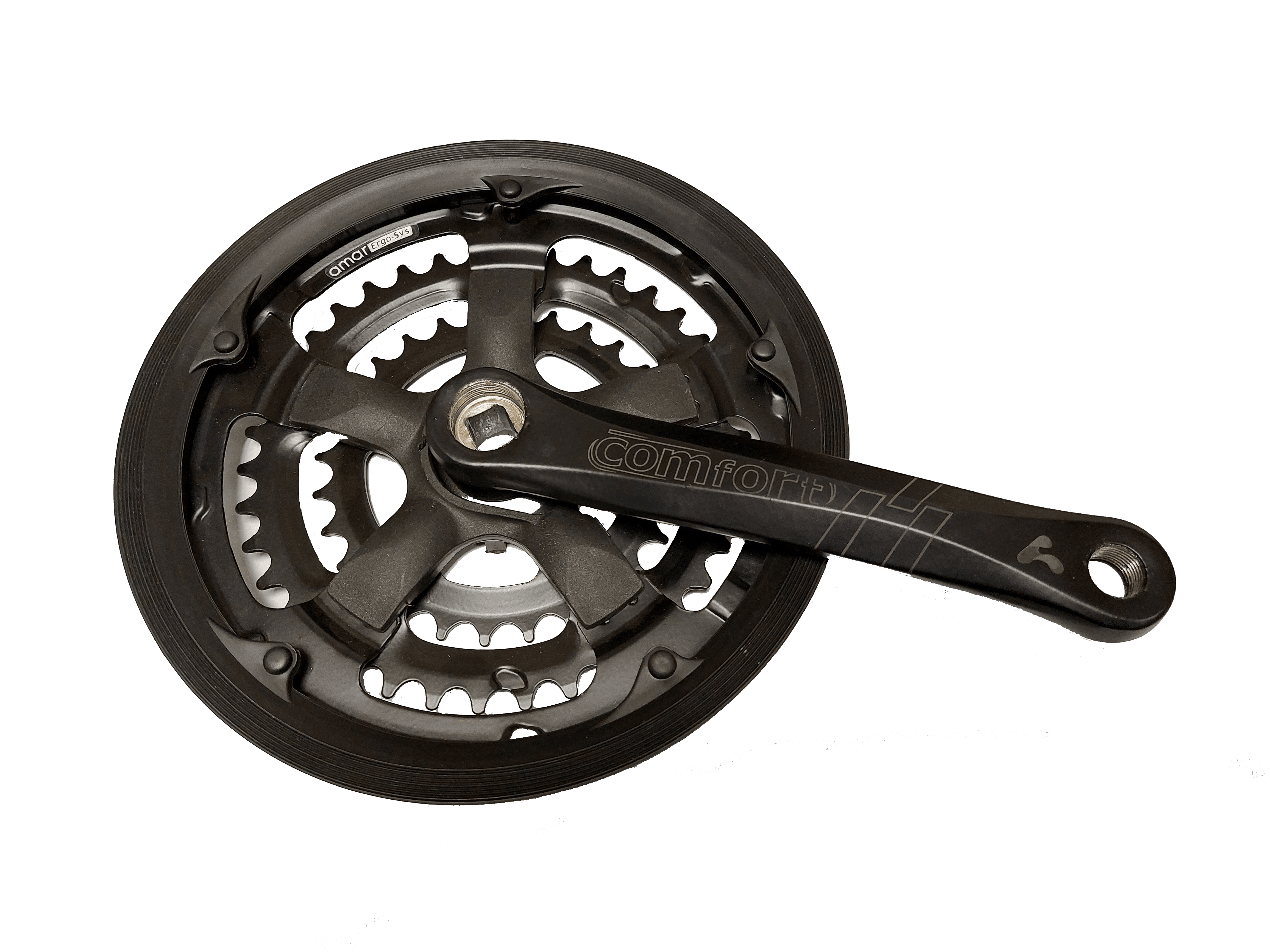 Steel/Alloy Chainset 28/38/48 170mm Polished Crank with Chainguard C/W Screws