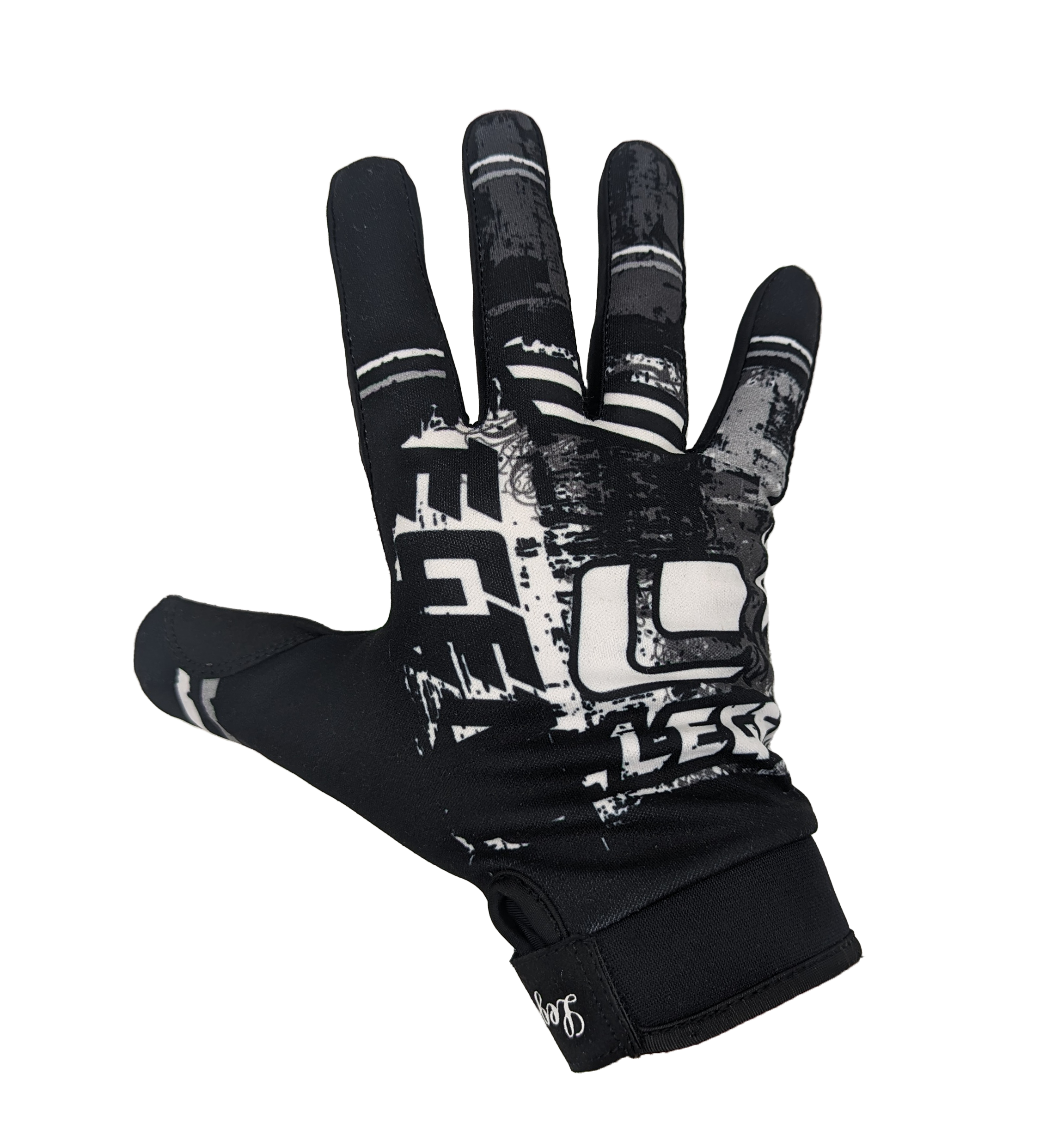 Legend Full Finger Winter Gloves - Small - Blk/Wht