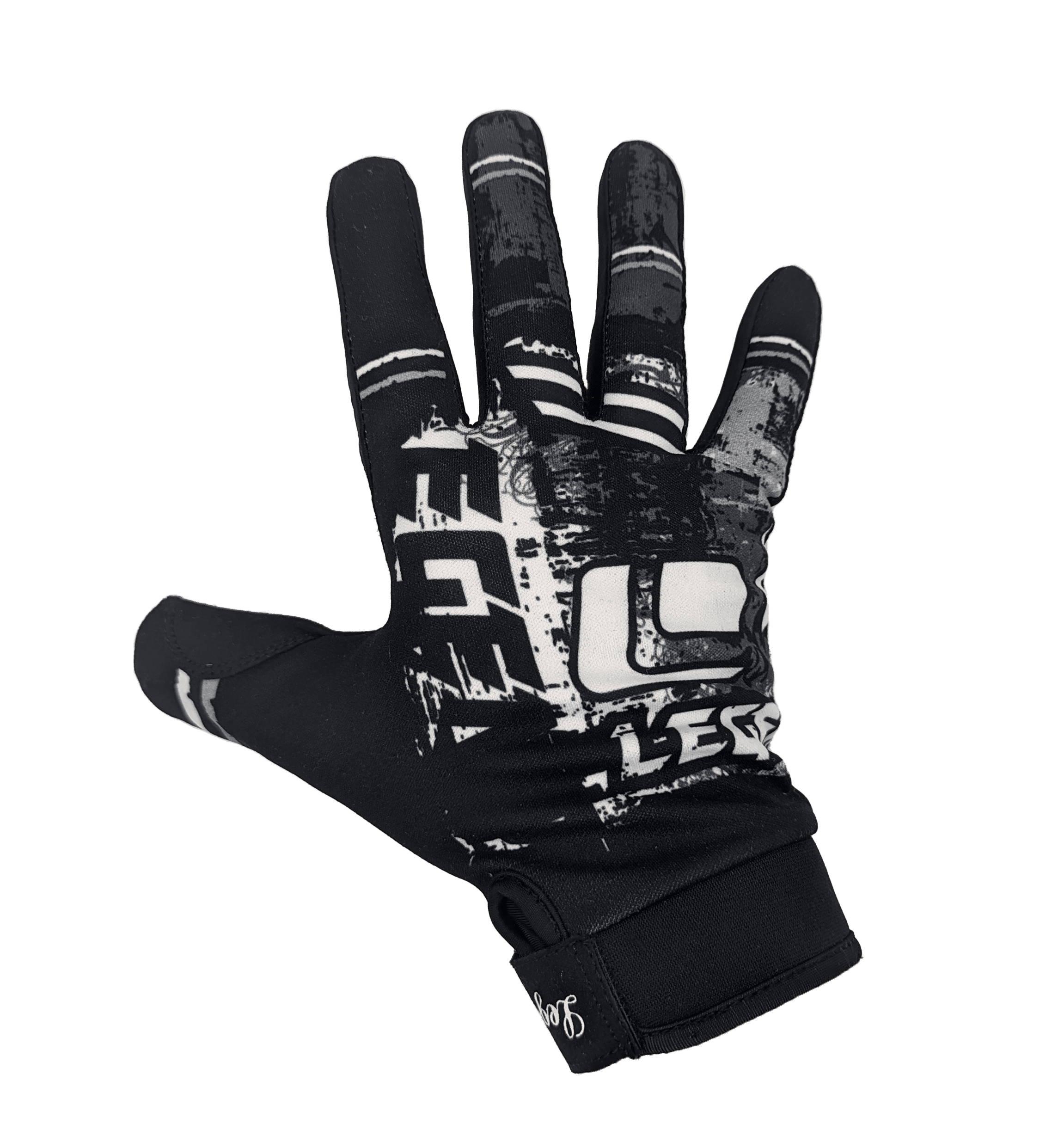 Legend Full Finger Winter Gloves - Small - Blk/Wht