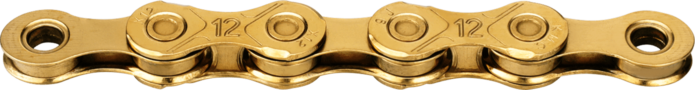 KMC X12 Ti-N 12 Speed Gold Chain, Links x 126