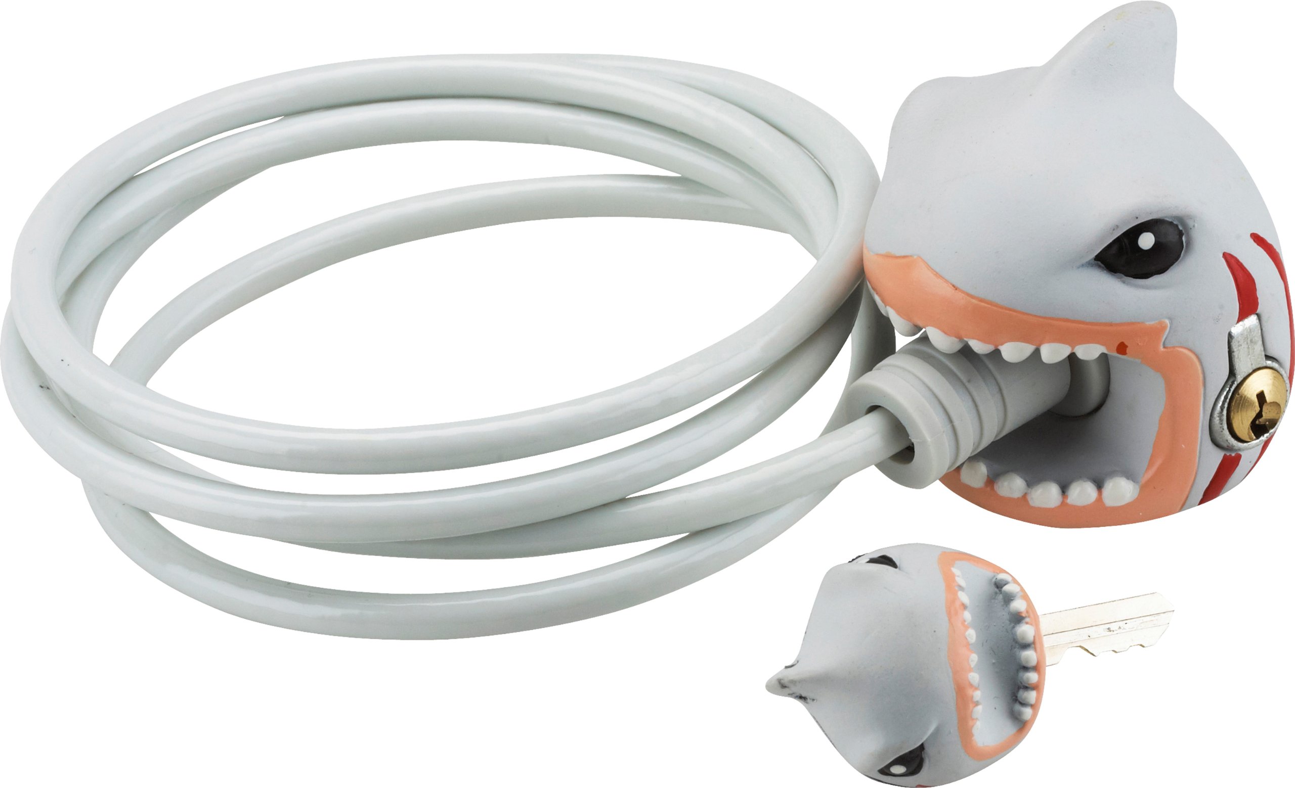 CZK06 Crazy Safety White Shark Cable Lock