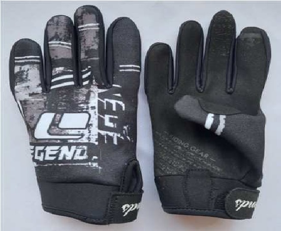 Legend Full Finger Gloves - Kids - XL - Blk/Wht