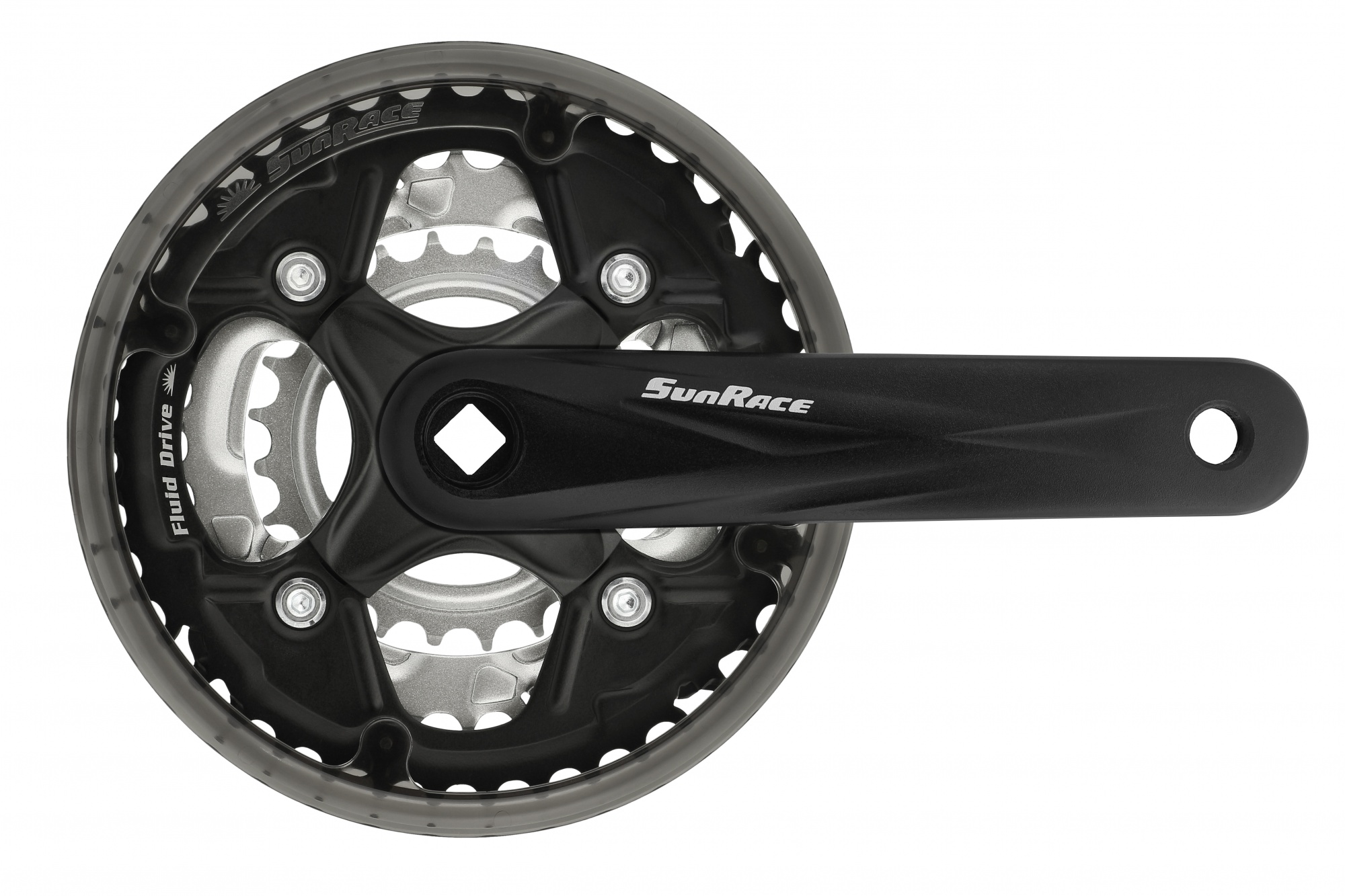 Sunrace FCM500 Chainset: 7/8 Speed 42/34/24T 170mm