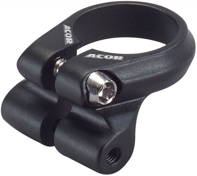 AQR250218Z Acor 31.8mm Black Seat Post Clamp With Carrier Bosses